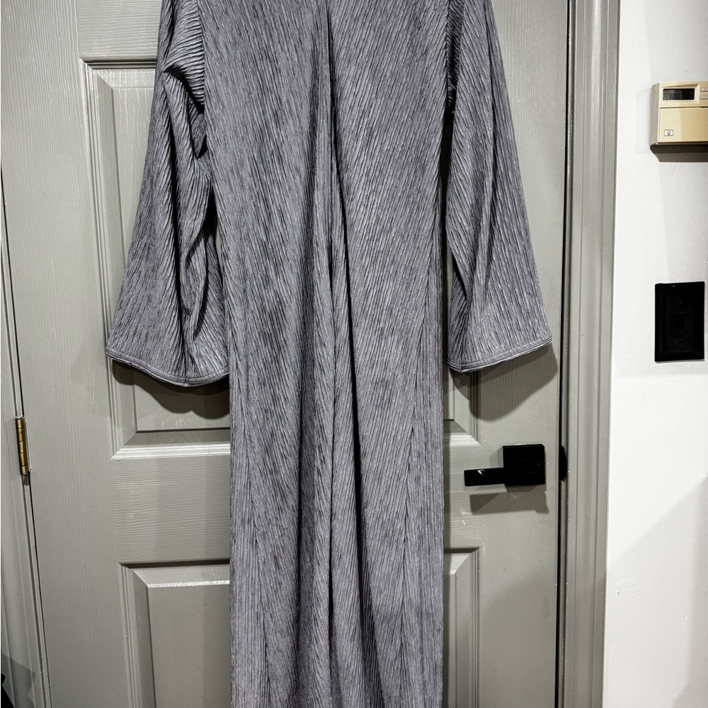 Gray Modest Abaya / Overlayer with Matching Hijab Style